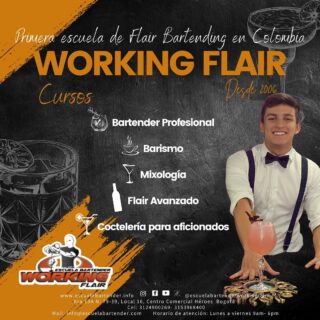 Obtén todas las herramientas para convertir en un gran Bartender o Barlady y viaja por el mundo 🌍 
Aprende con los pioneros y mejores de Colombia 🥂 
Te contamos quiénes somos⬇️⬇️

🔸Somos la Primera escuela de Flair Bartending creada en Colombia, desde el año 2006, con reconocimiento nacional e internacional. 
🔸¡Contamos con docentes altamente calificados tanto en coctelería como en docencia!

🔸Nuestros cursos son completos y de mucha exigencia, para que salgas siendo el/la mejor😎

🔸Te ofrecemos el Curso Bartender Profesional modalidad Presencial y Virtual, Curso Básico para aficionados, curso de Mixologia, curso de Flair Avanzado y curso de Barismo🤩🍹
.
📲 Contáctate con nosotros: 
312 490 0269 - 
315 396 8400 - 
.
📌Centro Comercial los Héroes, local 16
Kra 19 N. 79-39
Bogotá, Colombia
.
.
.
.
.
.
.
.
.
.
.
.
.
.
.
.
.
.
.
#undiaenlaworking 
#bartenderlife #bartenders #bartenderlifestyle #europeanbartenderschool #bartenderstyle #bartenderslife #bartenderlove #flairbartender #bartenderskills #bartendermoments #craftbartender #homebartender #flair_bw #ports_flair #bnwtones_flair #hdr_flair #flairbartending #artistry_flair #bnw_tones_flair #bnwsplash_flair #flairbartender #shot_flair #flairschool #flaircrewbcn #photoflair_bw #workingflair #flairlife